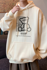 已注册/秋季ins潮牌宽松连帽卫衣男落肩打底衫WY9296/P45加绒P50图片