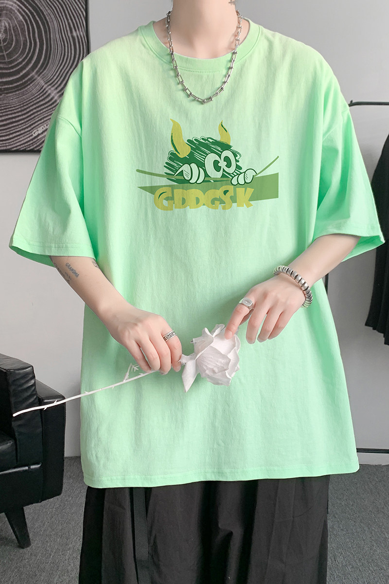 已注册/夏季宽松圆领潮牌短袖T恤男情侣体恤打底衫DT7878/P25,男装T恤,电商B316