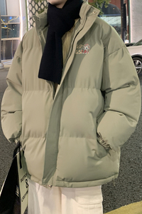 青年面包服冬季高街帅气立领棉衣男生保暖休闲宽松外套MF9592/P90图片
