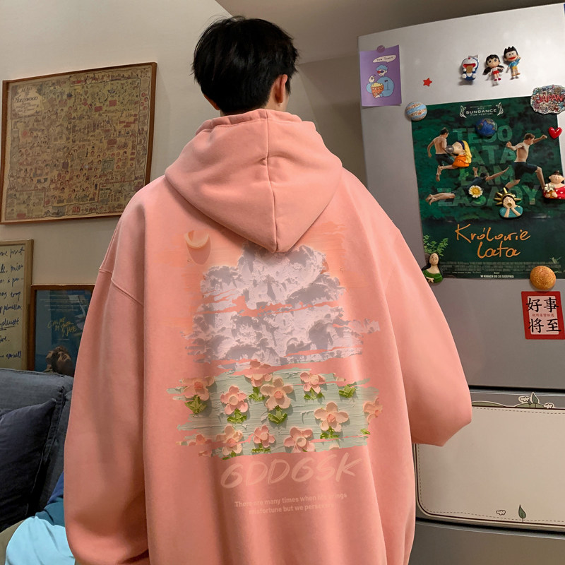 已注册/秋季韩版休闲宽松连帽卫衣男生潮流外套WY9321/P45加绒P50图片