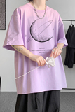 已注册/重磅新款夏季圆领短袖T恤紫色打底衫大码体恤DT3855/P25，男装T恤，电商B316