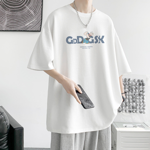 已注册/夏季大力水手印花短袖T恤男大码体恤打底衫DT8047/P25图片