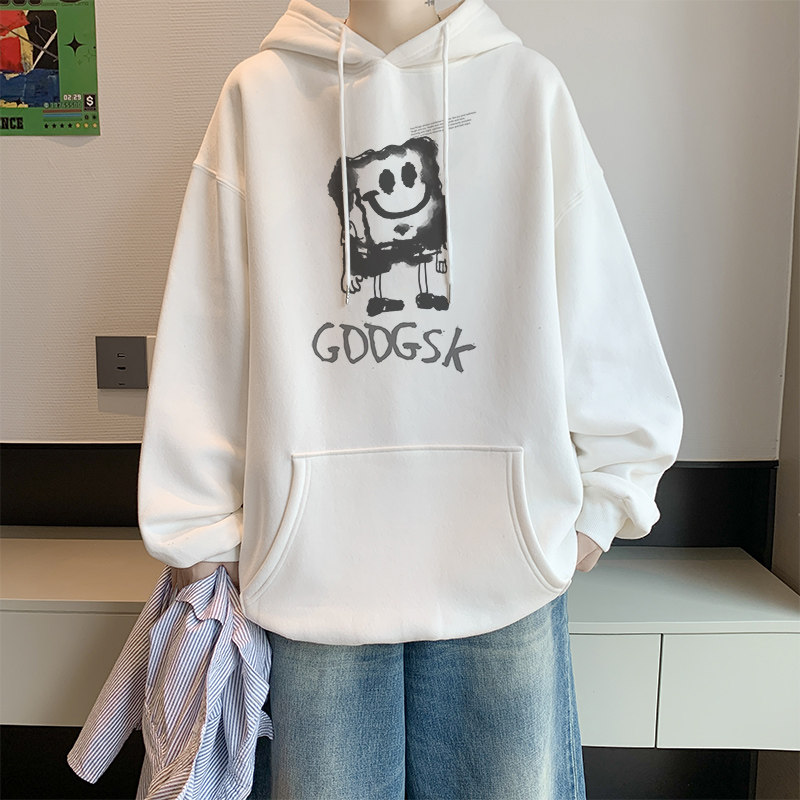 已注册/秋季情侣百搭加厚卫衣男生宽松连帽外套WY9418/P45加绒P50,男装卫衣,电商B316