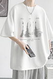 已注册/夏季潮酷人物印花短袖T恤男大码体恤打底衫DT8007/P25，男装T恤，电商B316