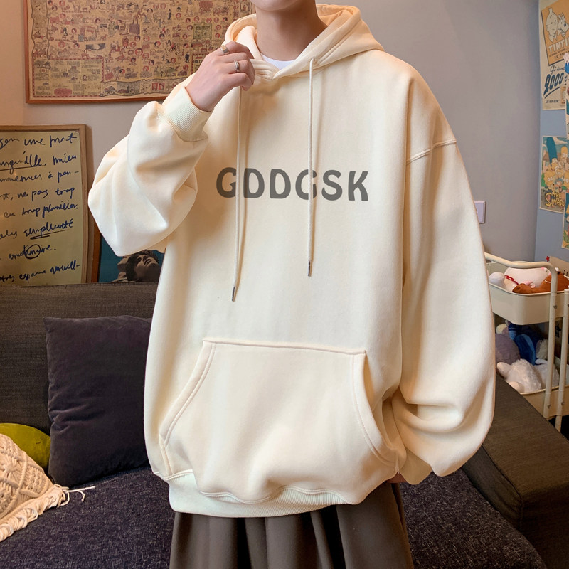 已注册/秋季休闲连帽卫衣男宽松打底衫外套港风WY9255/P50加绒P55，男装卫衣，电商B316