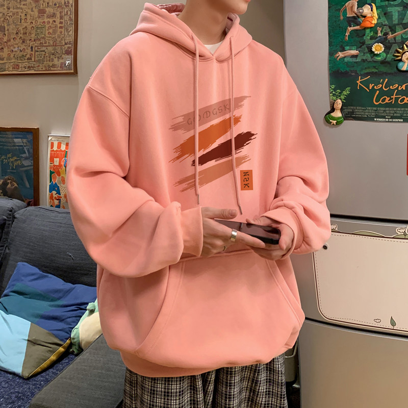 已注册/华棉秋季新流行粉色休闲卫衣男宽松打底衫 WY5739/P50图片