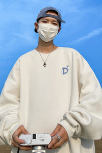 已注册/华棉秋季新高街圆领大码卫衣男宽松打底衫 WY9215/P35图片