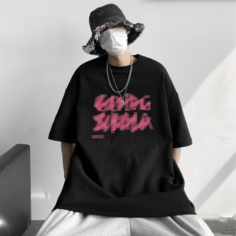 已注册/夏季百搭白色潮牌短袖T恤男宽松体恤打底衫DT3999/P25,男装T恤,电商B316