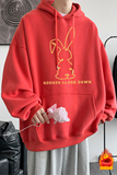 新年新款羊羔绒加厚连帽卫衣男打底衫大码外套WY4883/P45加绒P50，男装卫衣，电商B316