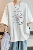 已注册/夏季文艺卡通飞鸟短袖T恤男大码体恤打底衫DT6066/P25，男装T恤，电商B316