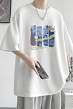 已注册/夏季白色潮流半袖短袖T恤男大码体恤打底衫DT8846/P25，男装T恤，电商B316