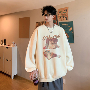 已注册/华棉秋季新动漫印花卫衣男流行大码打底衫 WY3957/P35图片