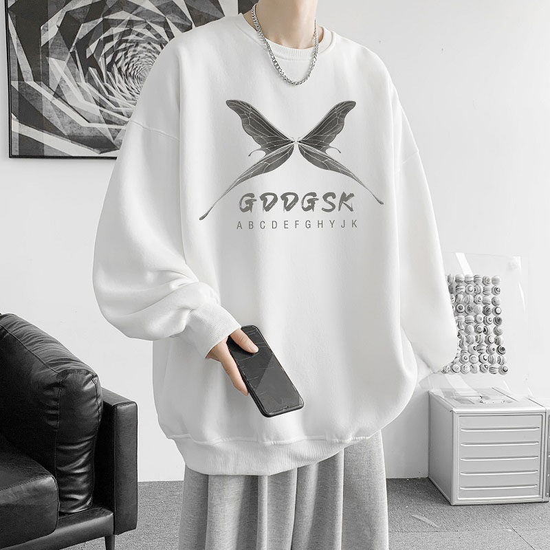 已注册/秋冬加厚圆领印花卫衣男生外套打底衫WY0331/P35加绒/P40图片