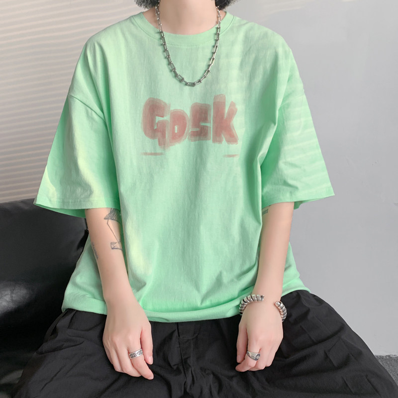 已注册/夏季黄色宽松短袖T恤男健身纯棉体恤打底衫DT1430/P25,男装T恤,电商B316