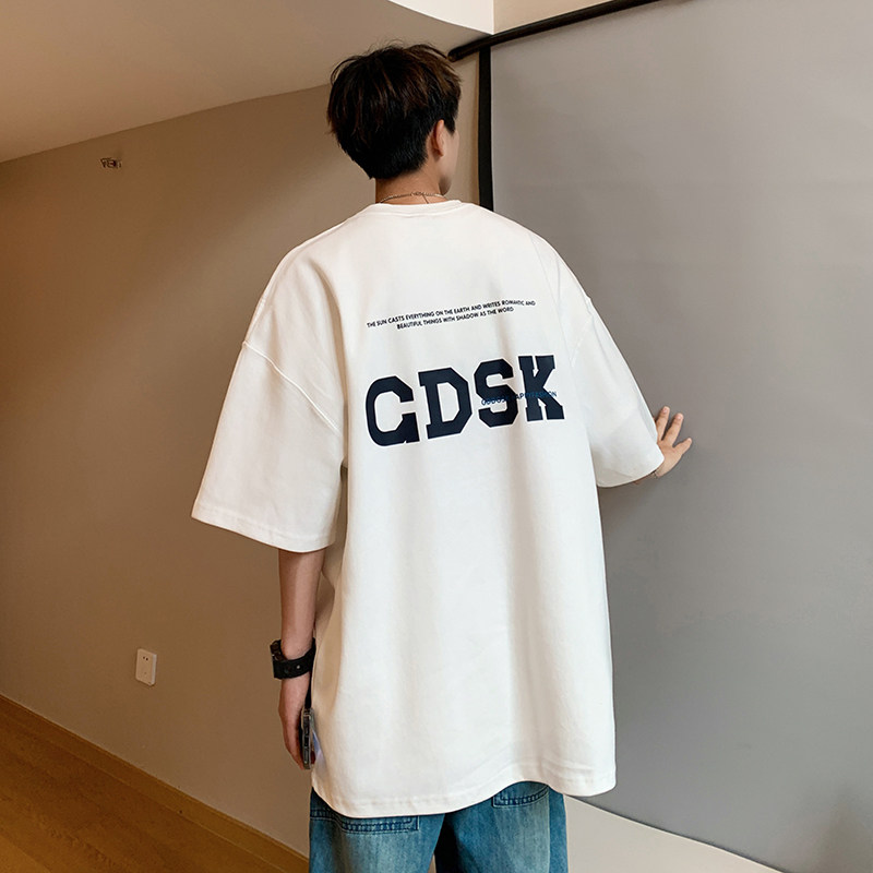 已注册/夏季圆领港风纯棉短袖T恤男情侣体恤打底衫DT5336/P25,男装T恤,电商B316