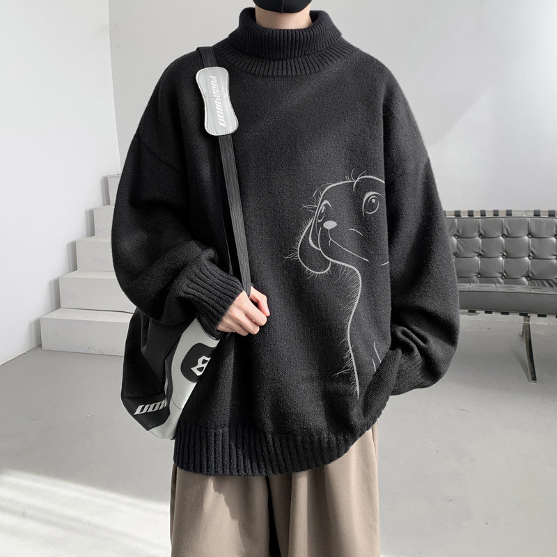 已注册/冬季高领毛衣翻领内搭男青年宽松休闲大码外套MY9517/P45,男装针织衫/毛衣,电商B316
