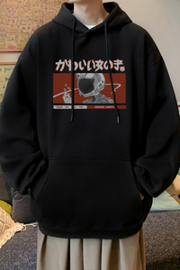 已注册/秋季动漫印花连帽卫衣男宽松大码打底衫WY9280/P50加绒P55图片