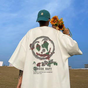 已注册/夏季小人卡通印花短袖T恤男大码体恤打底衫DT1599/P25图片