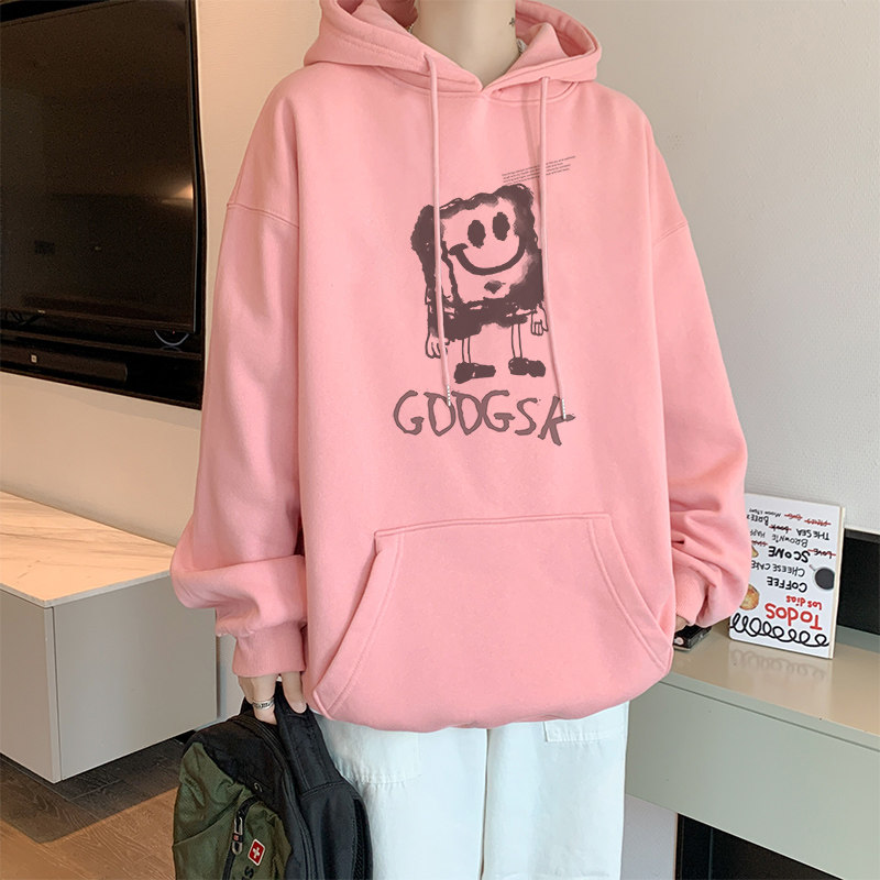 已注册/秋季情侣百搭加厚卫衣男生宽松连帽外套WY9418/P45加绒P50,男装卫衣,电商B316