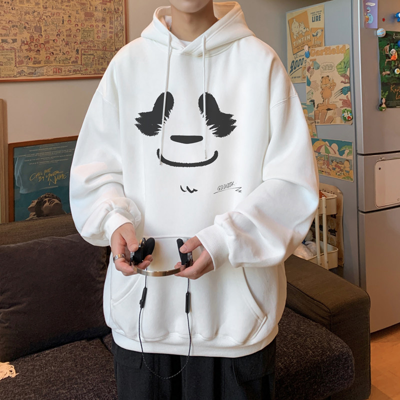 已注册/秋新港风宽松连帽卫衣男大码打底衫WY9282/P50加绒P55,男装卫衣,电商B316