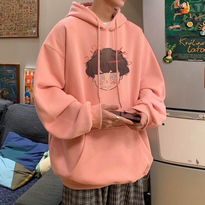 已注册/华棉秋季港风休闲连帽卫衣男生宽松大码打底衫WY9220/P50,男装卫衣,电商B316