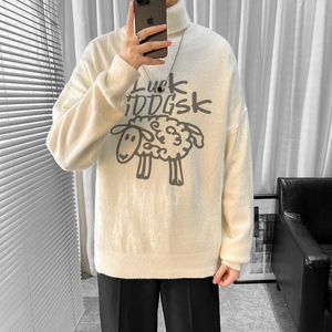 已注册/冬季美式高领毛衣男生潮牌情侣针织衫大码外套MY1164/P45