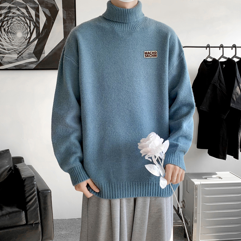 已注册/秋冬复古百搭高领针织毛衣男潮宽松大码打底衫MY9530/P45，男装针织衫/毛衣，电商B316