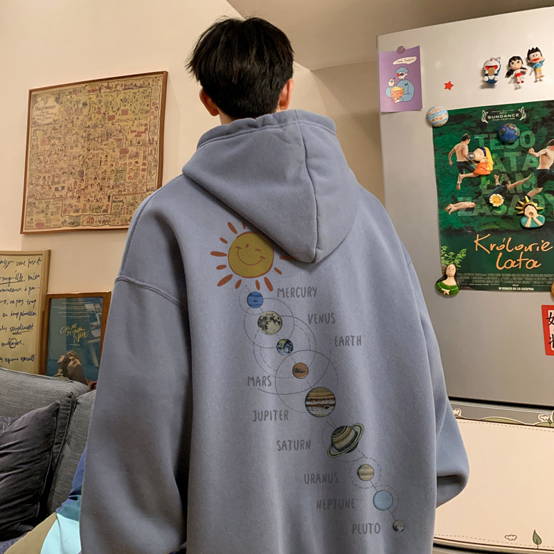 已注册/秋季百搭时尚连帽卫衣男宽松打底衫外套WY9266/P50加绒P55图片