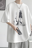 已注册/夏季白色人物印花短袖T恤打底衫宽松男体恤DT2648/P25，男装T恤，电商B316