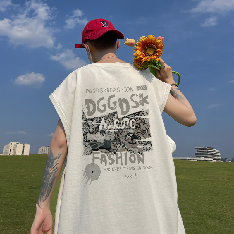 已注册/夏季背心文艺简约男生大码休闲坎肩打底衫 BX1331/P25图片