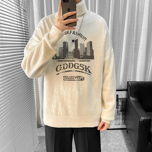 已注册/冬季加厚毛衣宽松潮流高领打底衫情侣大码外套MY1166/P45,女装大佬搭配打底裤袜图片
