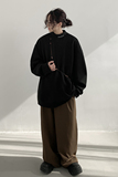 已注册/重磅德绒打底衫秋冬季宽松中领卫衣男气质百搭WY9575/P30，男装卫衣，电商B316
