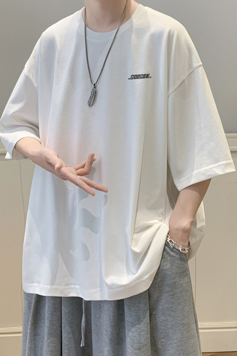 已注册/夏季新印花纯棉短袖T恤大码男生体恤打底衫DT0437/P25,男装T恤,电商B316