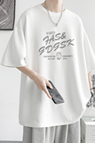 已注册/夏季白色英文印花短袖T恤宽松男体恤打底衫DT6933/P25，男装T恤，电商B316