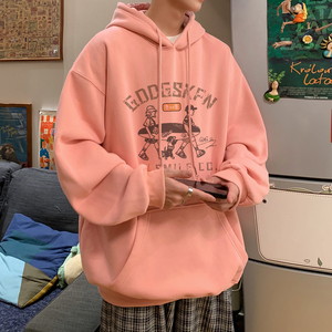 已注册/秋季新大码连帽卫衣男生港风打底衫WY1818/P50加绒P55图片