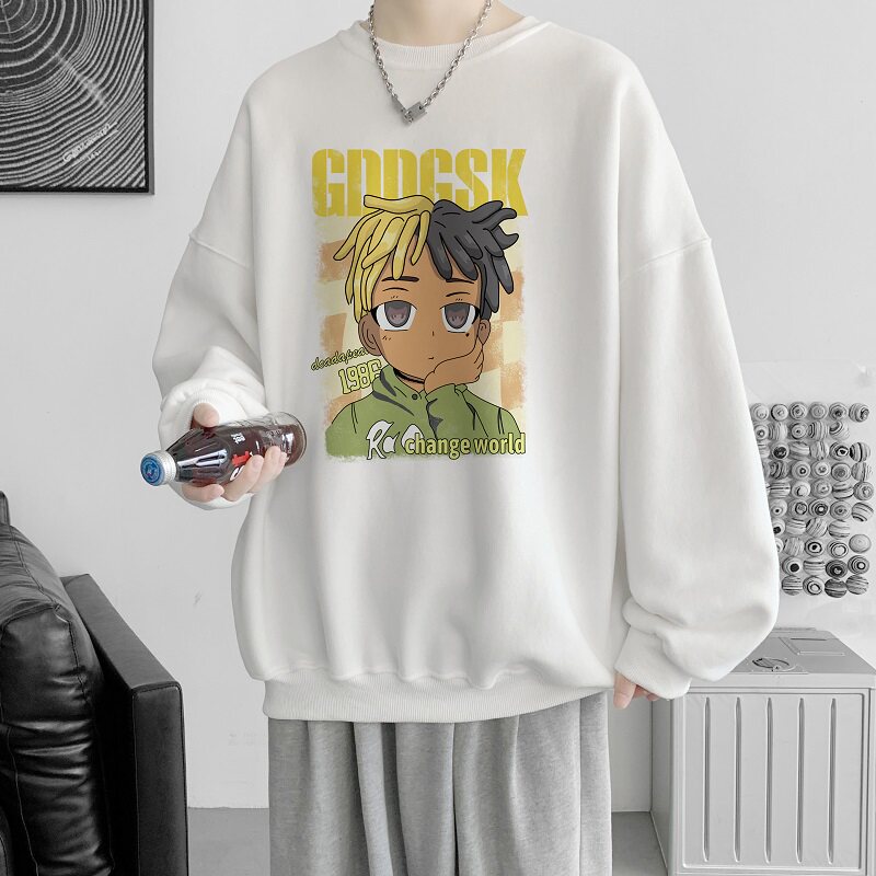 已注册/秋季新印花卫衣男圆领大码打底衫情侣外套WY0569/P35,男装卫衣,电商B316