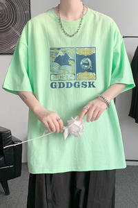 已注册/夏季港风宽松情侣短袖T恤男内搭体恤打底衫DT4952/P25图片