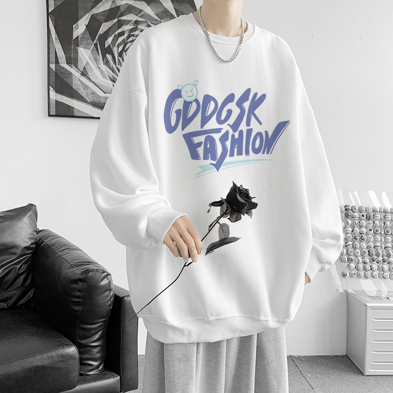 已注册/秋季新印花卫衣男情侣圆领外套港风长袖T恤WY0686/P35，男装卫衣，电商B316