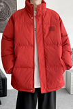 新龙年大红色立领面包服男潮冬季羽绒保暖棉衣宽松外套MF9576/P90，男装棉衣，电商B316