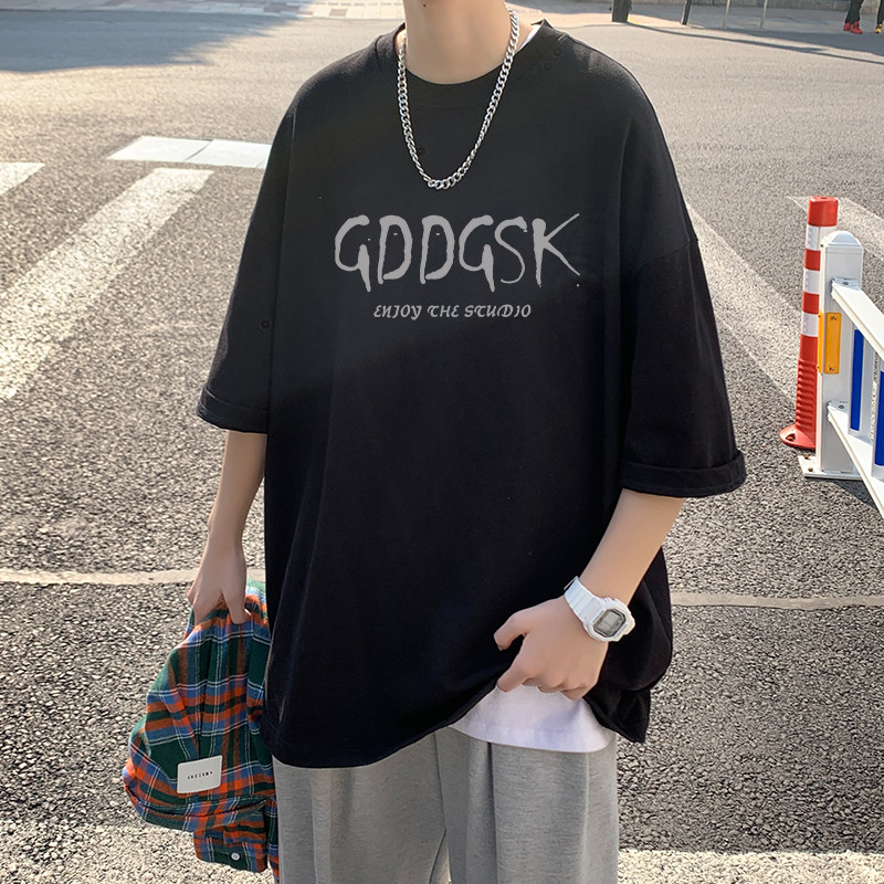 已注册/克莱因蓝短袖T恤男夏季港风半袖大码体恤打底衫DT6677/P25,男装T恤,电商B316