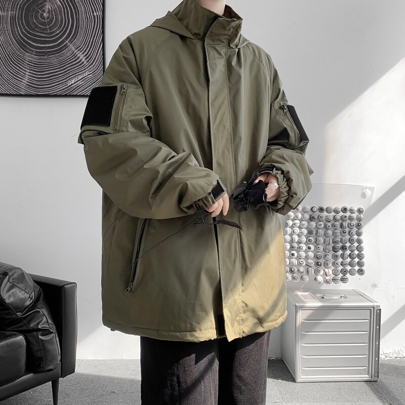 冬季新防水魔术贴棉袄男羽绒棉衣服加厚大码外套MY3368/P120,男装棉衣,电商B316