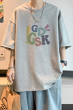 已注册/夏季浅灰色休闲短袖T恤男生宽松体恤打底衫DT7155/P25，男装T恤，电商B316