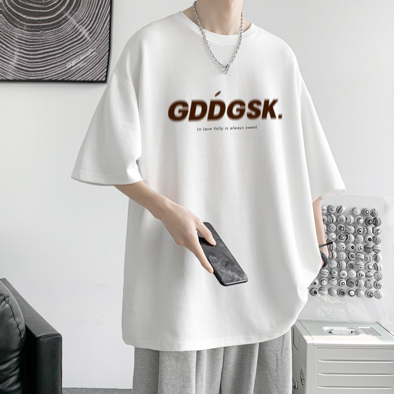已注册/夏季新印花短袖T恤情侣纯棉宽松体恤打底衫DT6342/P25,男装T恤,电商B316