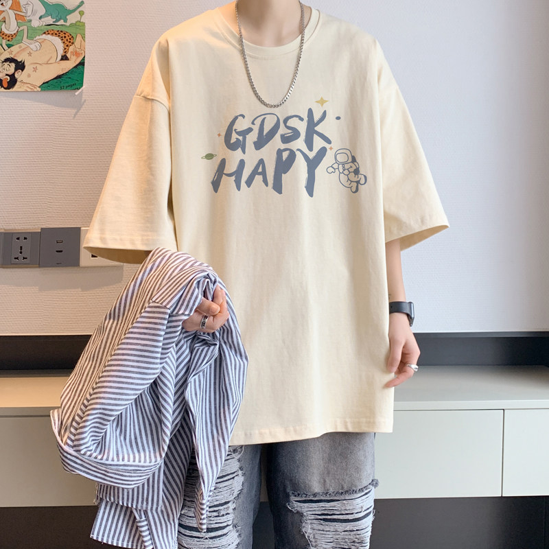 已注册/夏季外星人印花短袖T恤男生宽松体恤打底衫DT2105/P25,男装T恤,电商B316