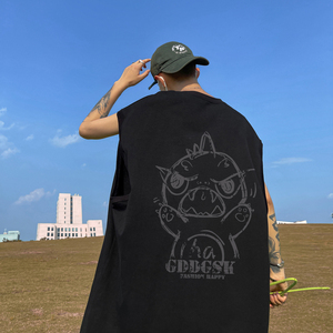 已注册/夏季复古经典背心男生休闲宽松坎肩打底衫 BX2090/P25图片