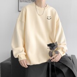 已注册/秋季笑脸印花圆领卫衣男情侣外套长袖T恤打底衫WY0576/P35，男装卫衣，电商B316