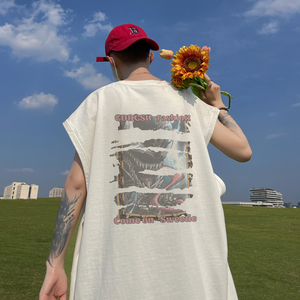 已注册/夏季动漫潮牌印花背心男宽松款坎肩打底衫 BX2115/P25图片