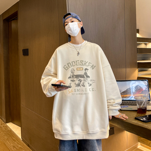 已注册/华棉秋季卫衣男加厚卫衣宽松潮流印花风打底衫 WY1230/P50图片