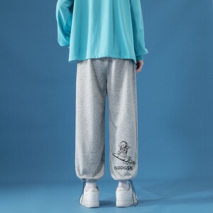 已注册/2025秋季新款太空人运动裤男女休闲裤大码卫裤 YD4386/P45图片