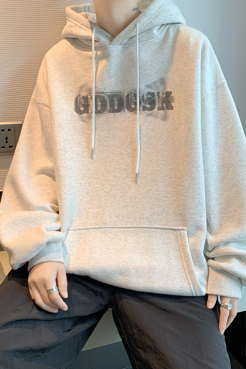 已注册/秋季百搭流行连帽卫衣男宽松打底衫外套WY9158/P50加绒P55,男装卫衣,电商B316